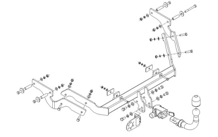 Towbar Autohak P 12A Citroen Xsara Picasso N68 2000-2010 +13p uni e-kit