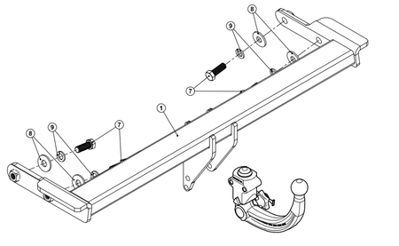 Westfalia Towbar Detachable for Volvo S60 II 04.2010-10.2018 + 7e-kit